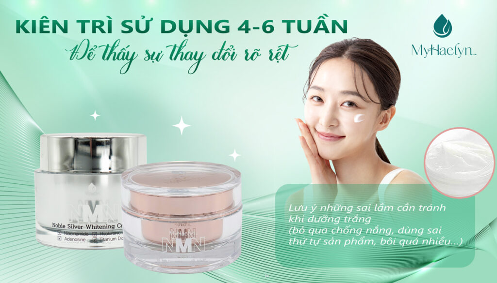 Hướng dẫn sử dụng combo dưỡng trắng NMN hiệu quả