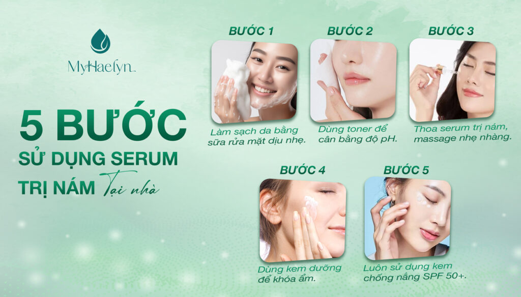 Quy trình sử dụng seurm trị nám tại nhà