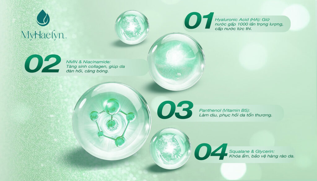 Thành phần giúp serum dưỡng ẩm phát huy tối đa công dụng