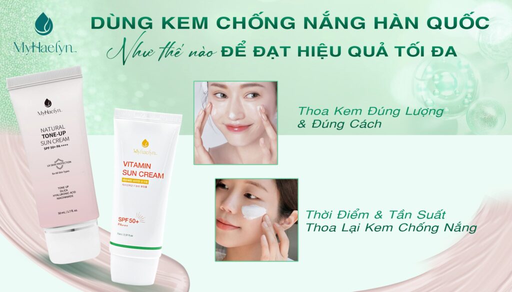 Hướng dẫn sử dụng kem chống nắng Hàn Quốc hiệu quả
