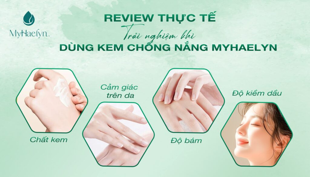 Trải nghiệm khi dùng kem chống nắng MyHaelyn