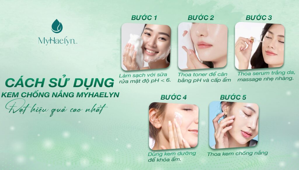 Cách sử dụng kem chống nắng MyHaelyn hiệu quả