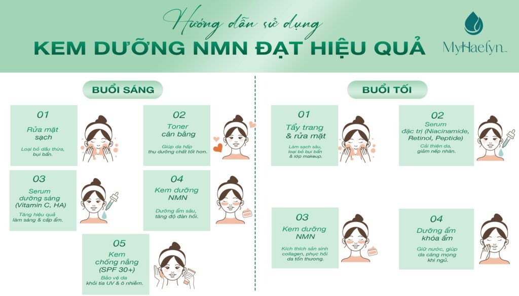 Cách sử dụng kem dưỡng NMN hiệu quả