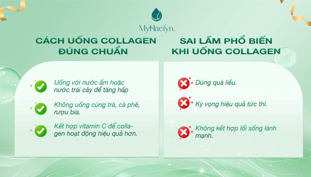 Hướng dẫn uống collagen chuẩn chuyên gia
