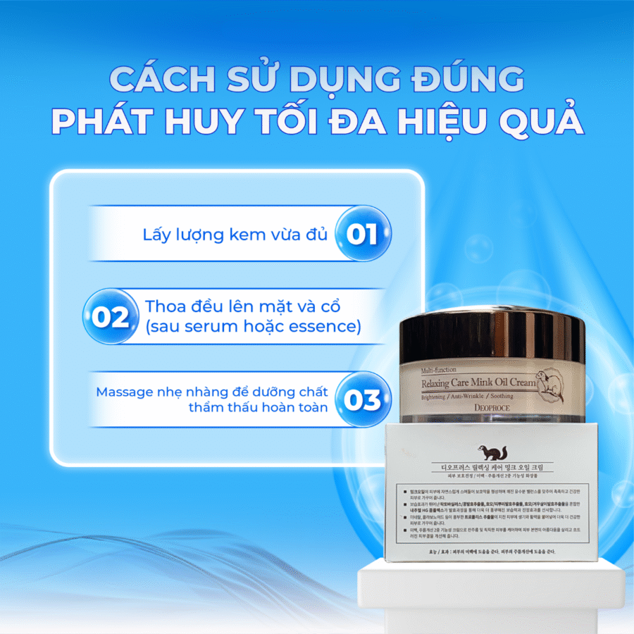 Hướng dẫn sử dụng kem dưỡng da dầu chồn