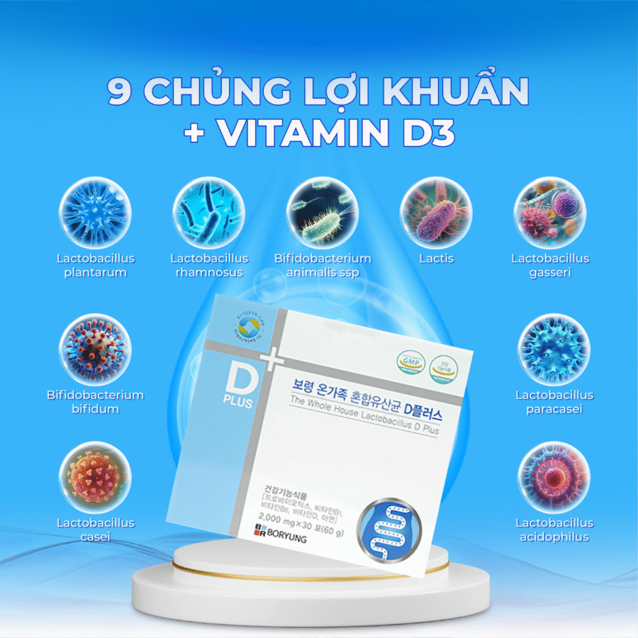 9 chủng lợi khuẩn giúp tăng cường sức khỏe hệ tiêu hóa