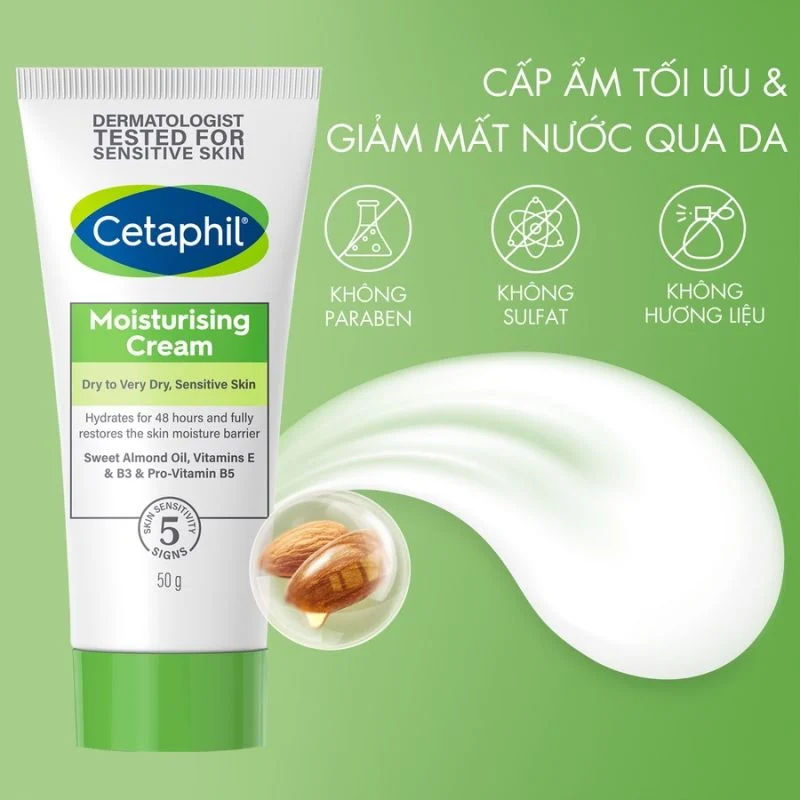 Kem dưỡng ẩm mùa đông Cetaphil Moisturizing cho da nhạy cảm