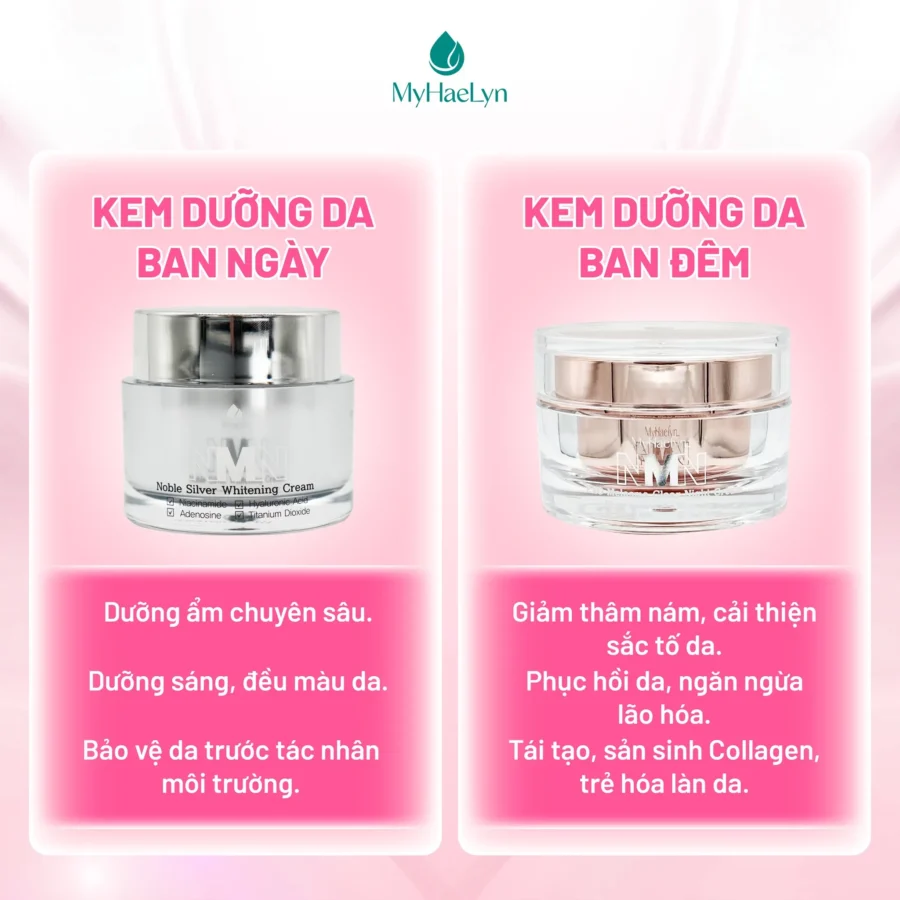 Phân biệt kem dưỡng ẩm sáng da ban ngày và ban đêm