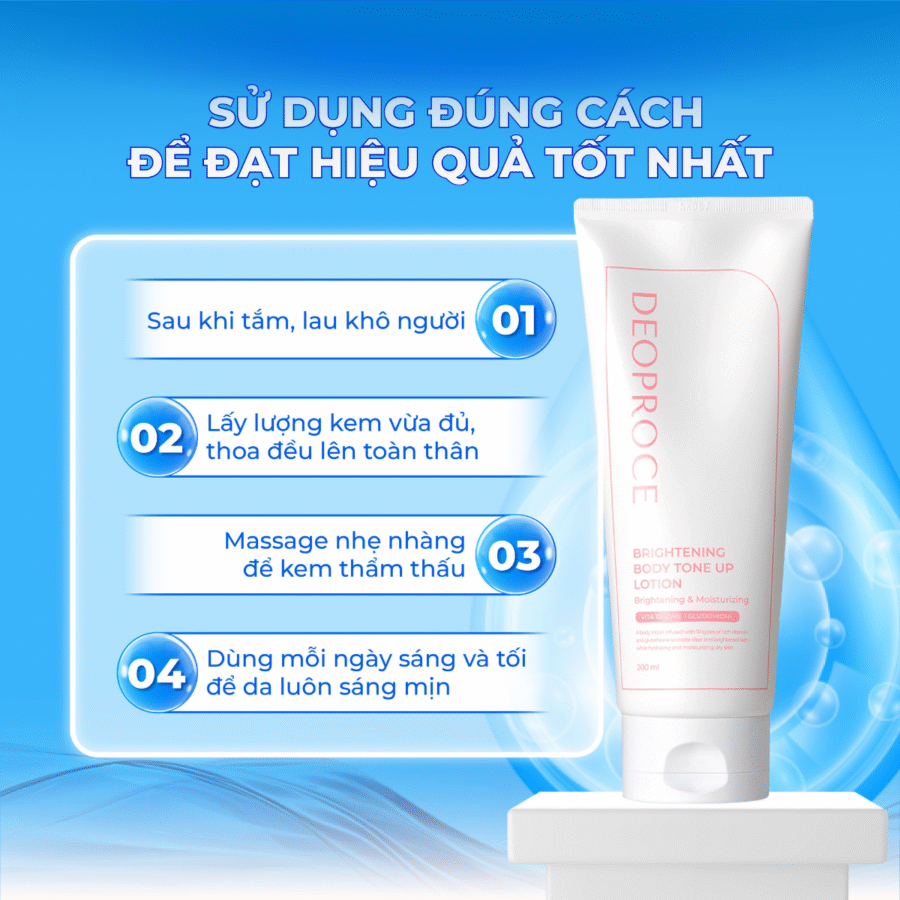 Quy trình dưỡng trắng da body đúng chuẩn