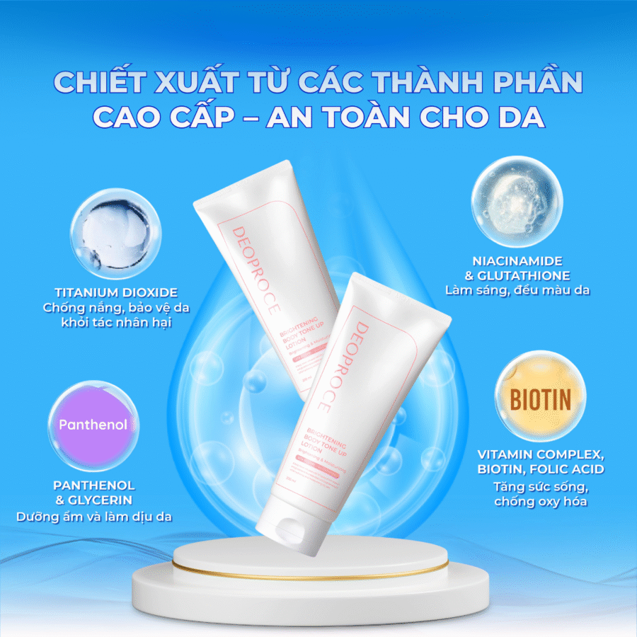 Công thức thiên nhiên dưỡng trắng da an toàn, hiệu quả
