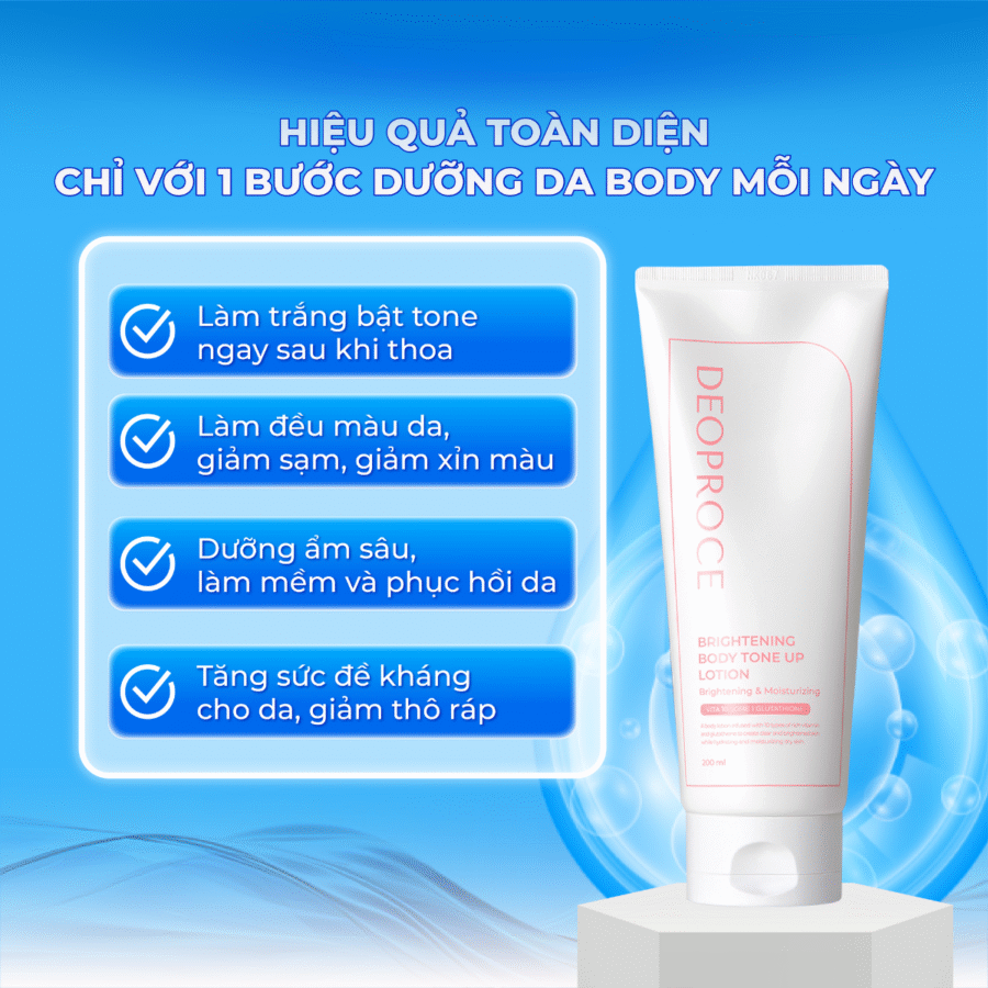 Dưỡng da tối giản, hiệu quả tối ưu với kem dưỡng body Deoproce