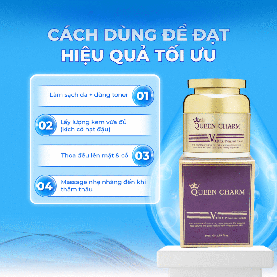 Hướng dẫn chăm sóc da với kem nữ hoàng tím Queen Charm