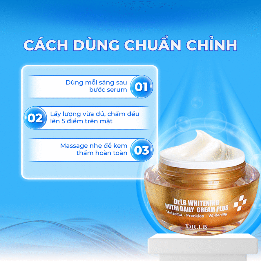 Quy trình dưỡng trắng da đơn giản với kem nhau thai cừu