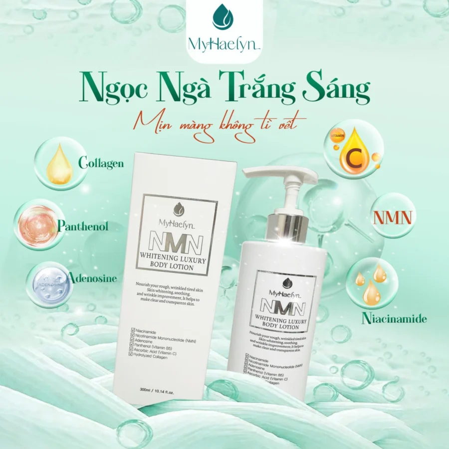Da trắng sáng, mịn màng không tì vết với kem dưỡng body MyHaelyn