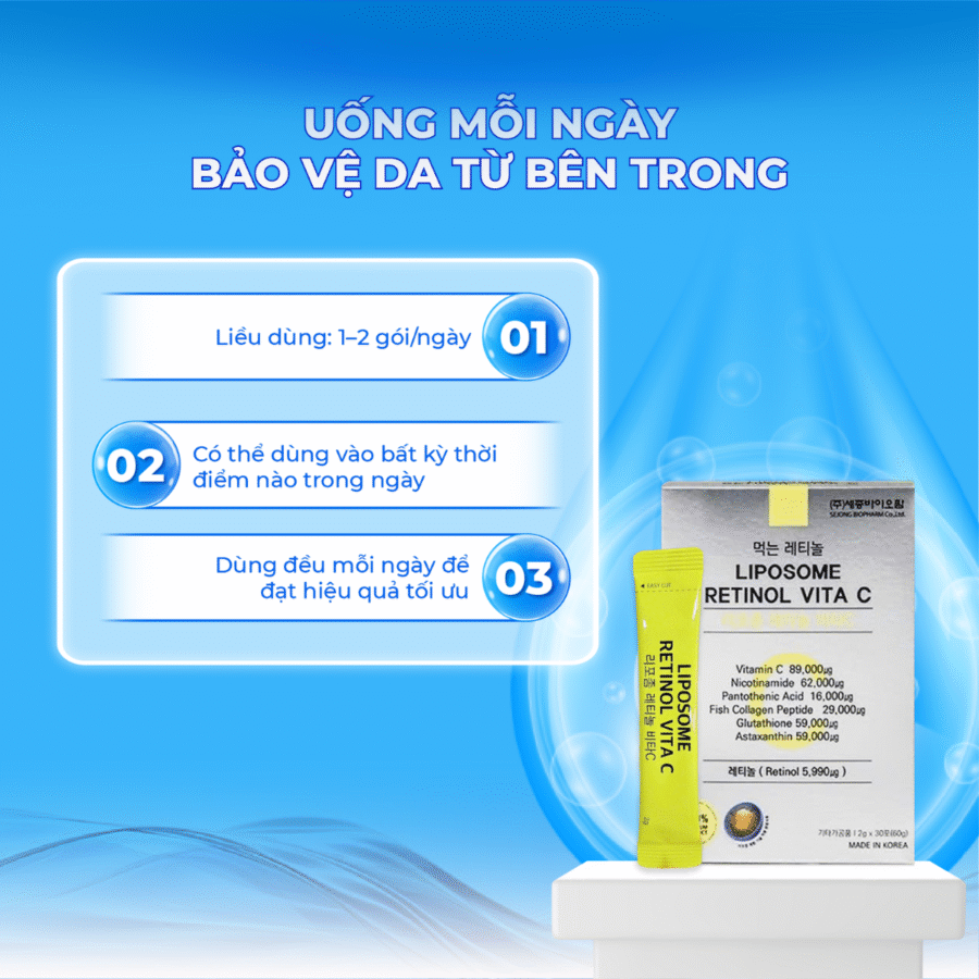 Hướng dẫn cách uống Liposome để da đẹp hơn mỗi ngày