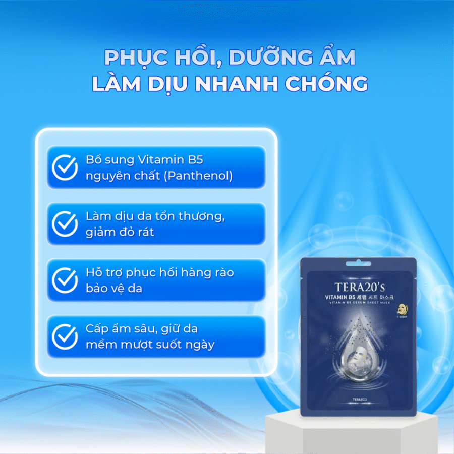 Mặt nạ giúp phục hồi và làm dịu da hiệu quả
