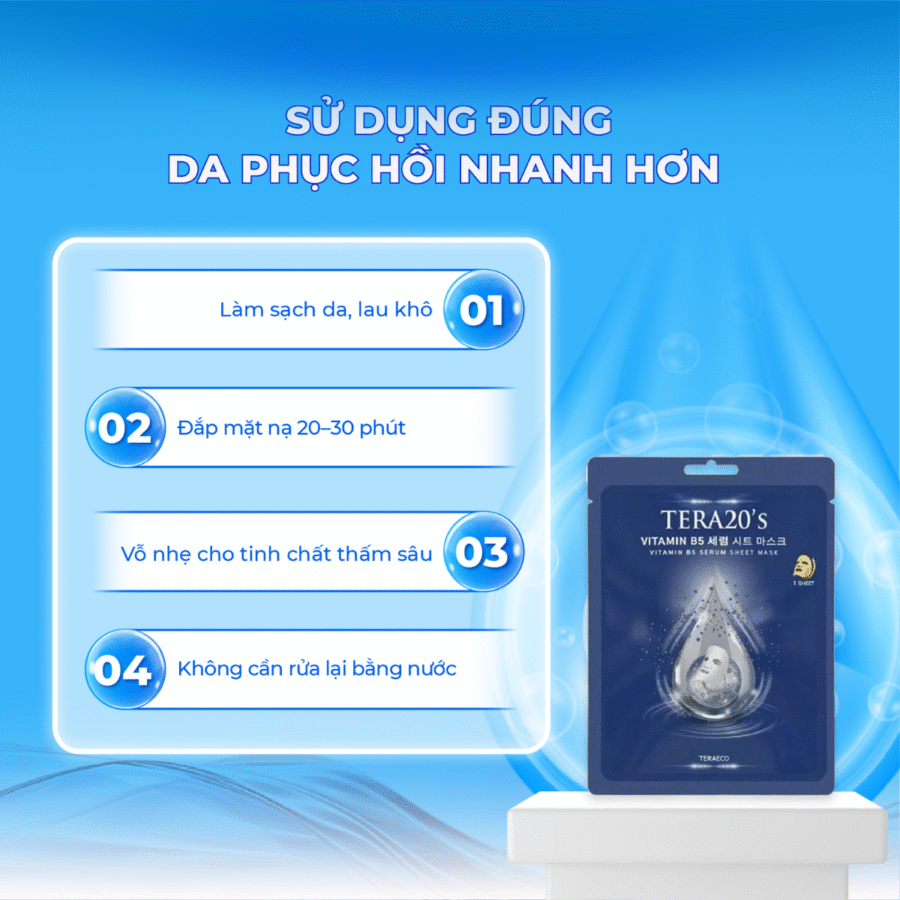 Quy trình chăm sóc da đơn giản với mặt nạ serum B5