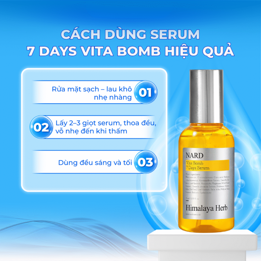 Hướng dẫn dùng serum 7 days hiệu quả