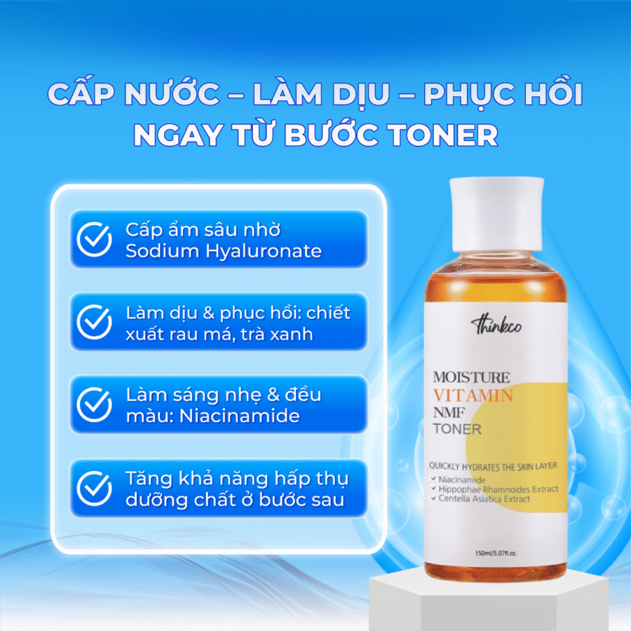Công dụng nổi bật của toner vitamin NMF Thinkco