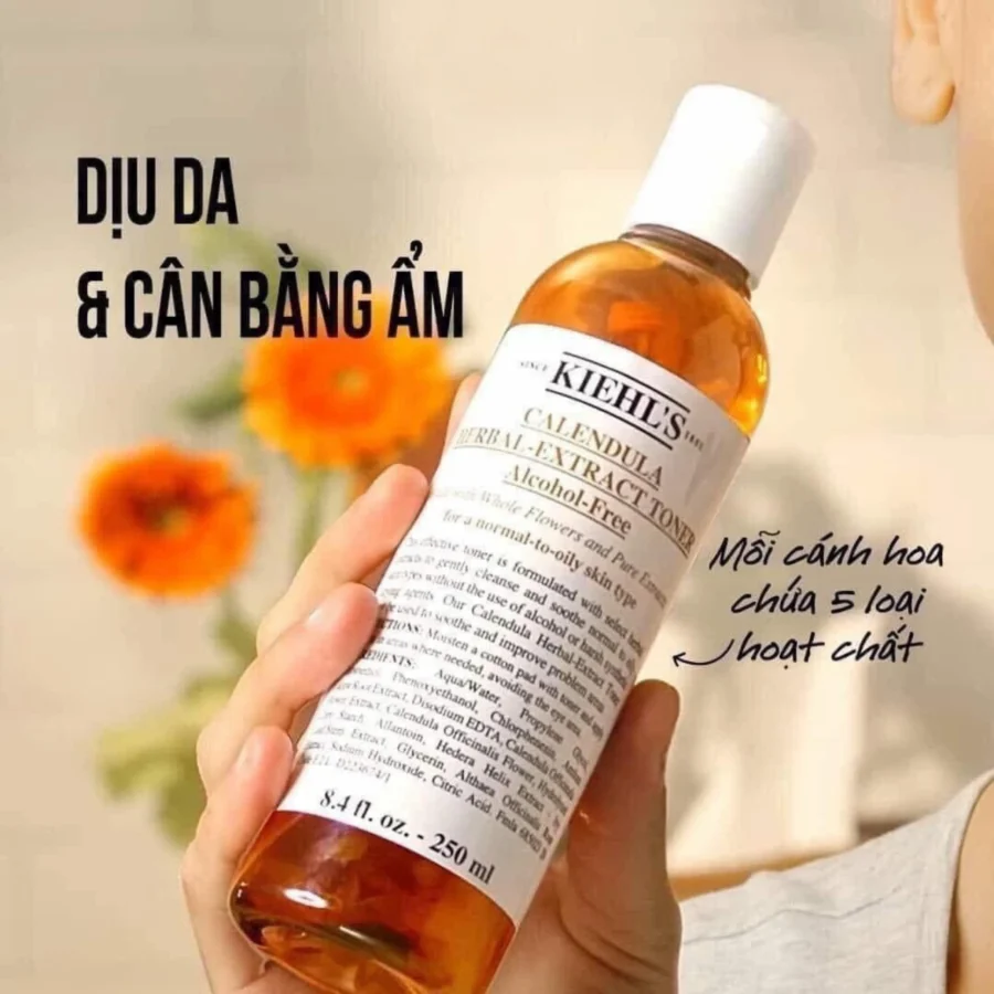 Calendula Herbal Extract Alcohol Free - Toner hoa cúc quốc dân cho da dầu mụn