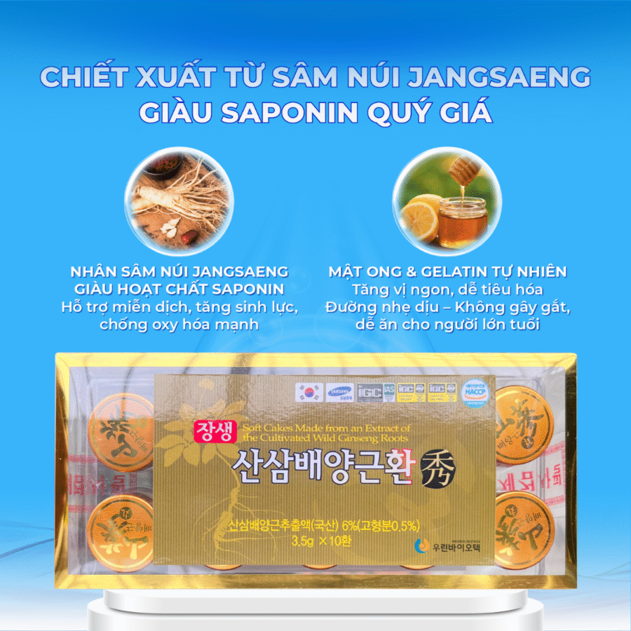 Được chiết xuất từ thành phần nhân sâm núi quý hiếm