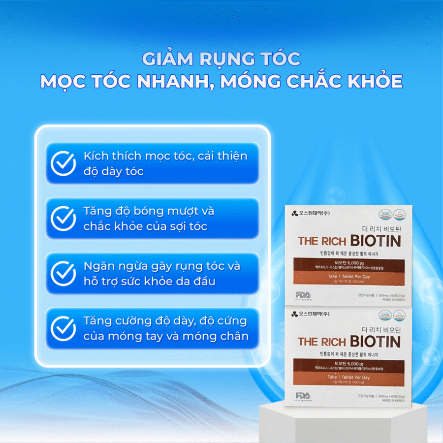 Công dụng chính của The Rich Biotin