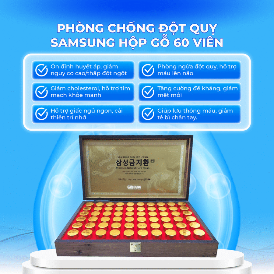Công dụng vượt trội của Viên Uống Phòng Chống Đột Quỵ Samsung