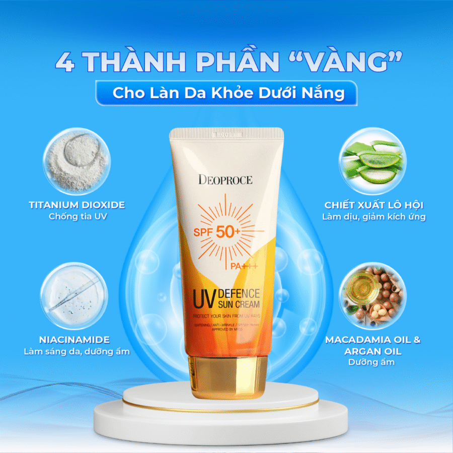 Dưỡng chất vàng giúp bảo vệ da toàn diện trước tia UV