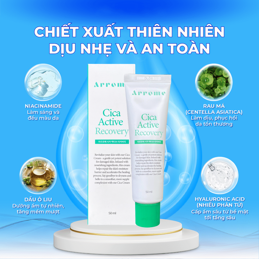 Thành phần chính của Kem Phục Hồi Hoạt Tính Aroma Cica