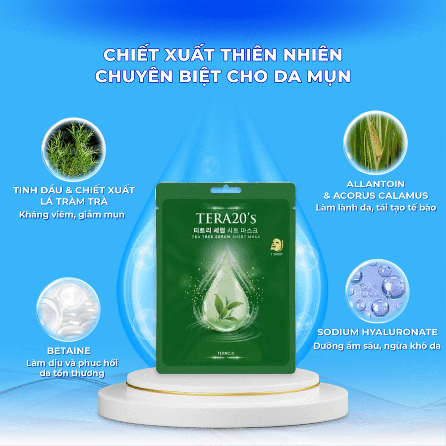 Thành phần chính của Mặt Nạ Serum Tràm Trà Trị Mụn