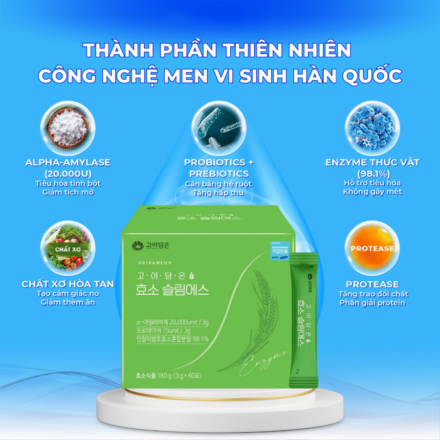 Thành phần chính của Men Giảm Cân Siêu Hot Nội Địa Hàn