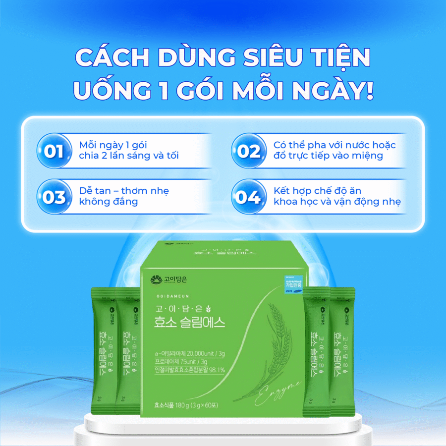 Hướng dẫn sử dụng Men Giảm Cân Siêu Hot Nội Địa Hàn hiệu quả