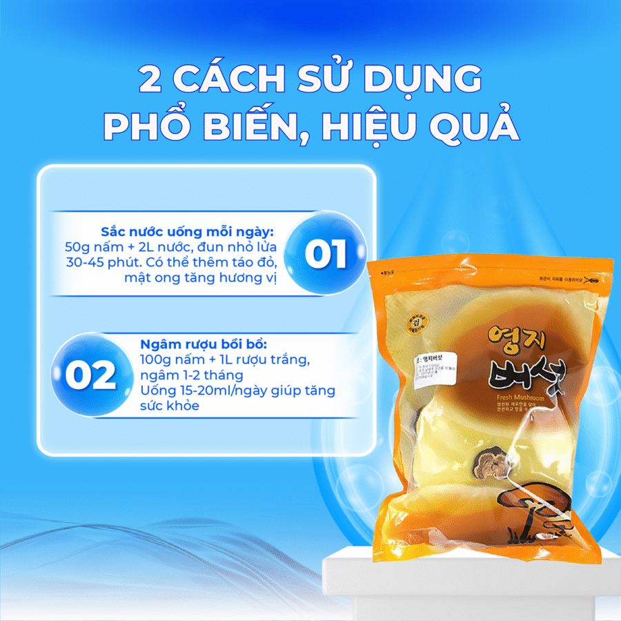 Hướng dẫn sử dụng Nấm Linh Chi Thái Lát hiệu quả