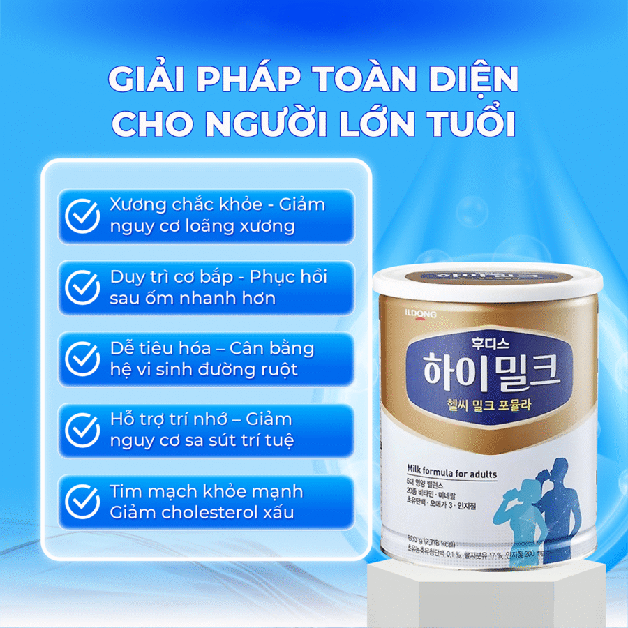 Công dụng vượt trội của Sữa Người Lớn Powdered Milk High Milk