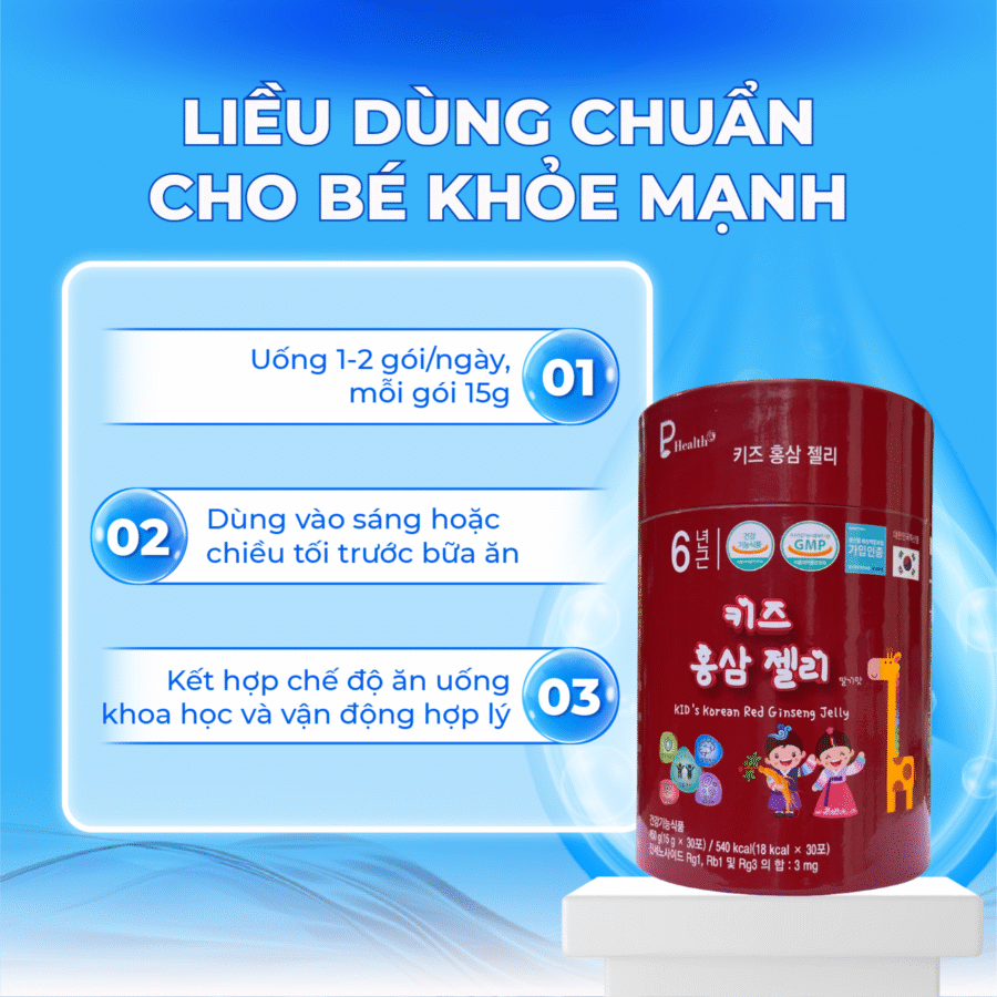 Hướng dẫn sử dụng thạch hồng sâm Kids Red Ginseng Jelly
