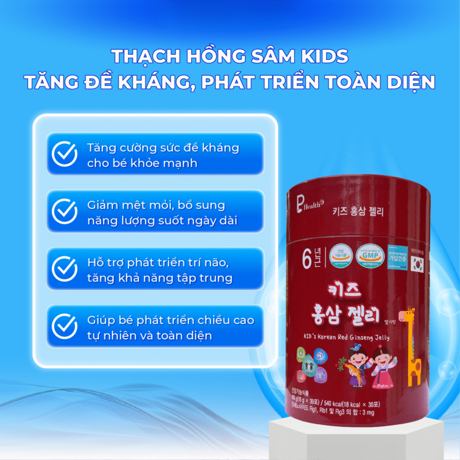 Công dụng của thạch hồng sâm Kids Red Ginseng Jelly