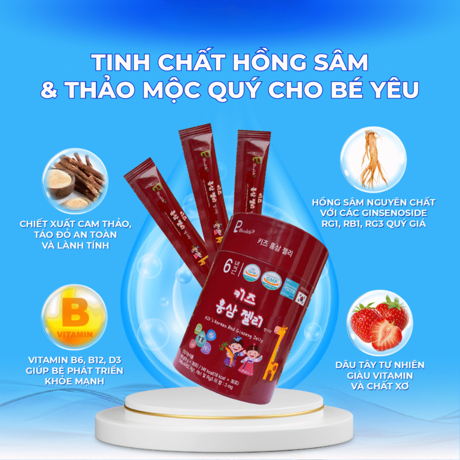 Thành phần chính của thạch hồng sâm Kids Red Ginseng Jelly