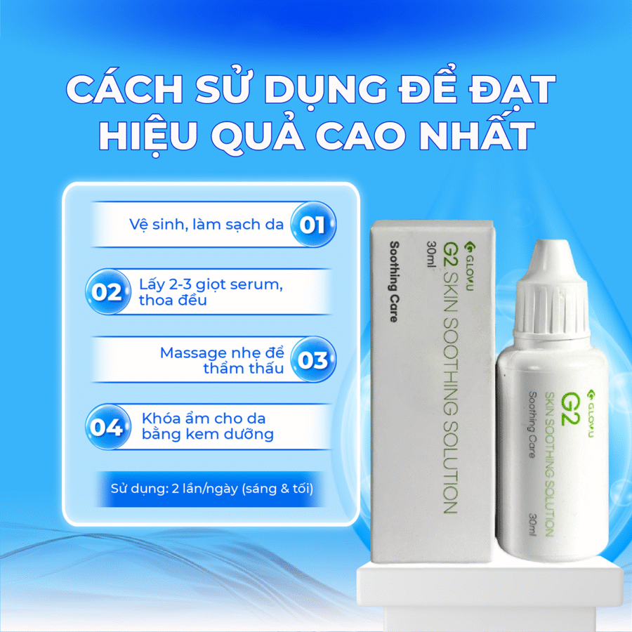 Hướng dẫn sử dụng G2 Skin Soothing Solution hiệu quả