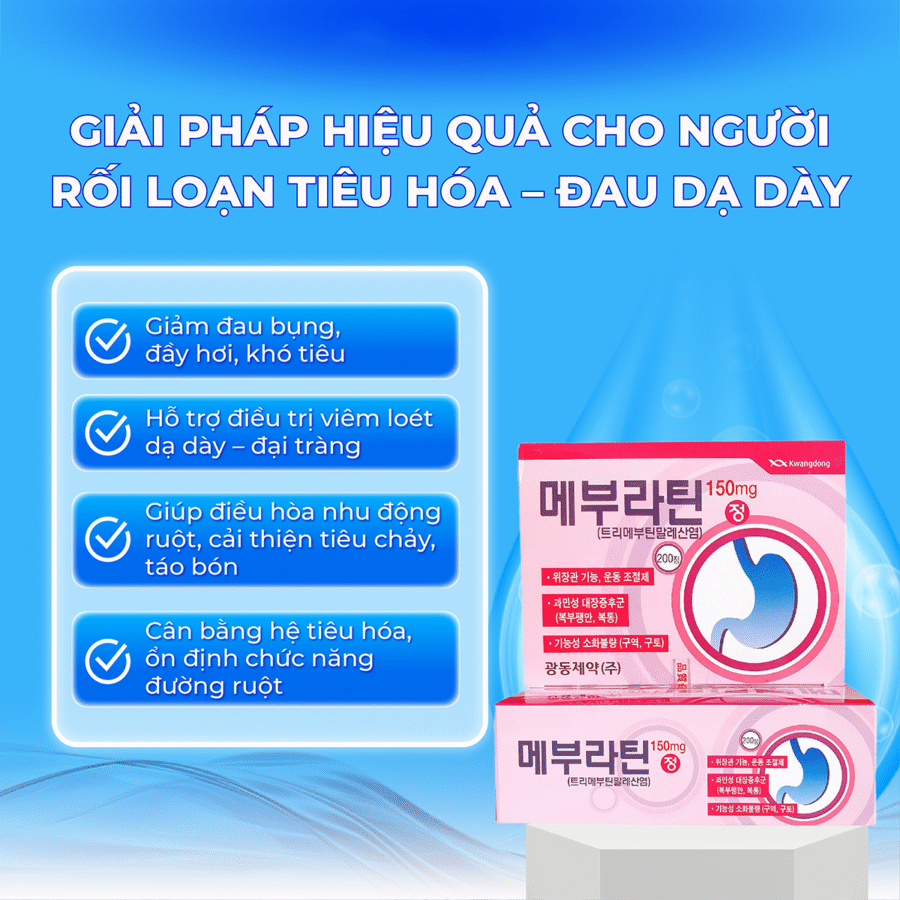 Công dụng vượt trội của thuốc dạ dày Kwangdong Mebulatin