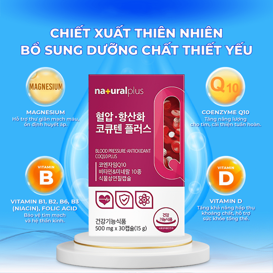 Thành phần chính của Viên Uống Hỗ Trợ Tim Mạch Natural Plus