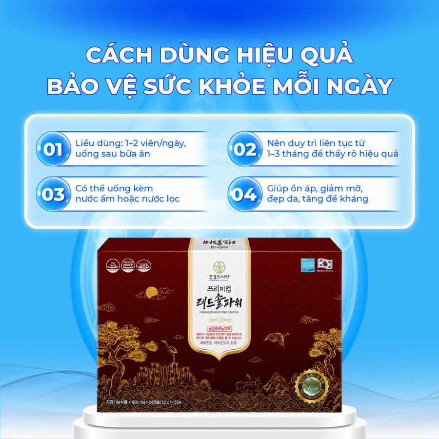 Hướng dẫn sử dụng Tinh Dầu Thông Đỏ Hàn Quốc hiệu quả