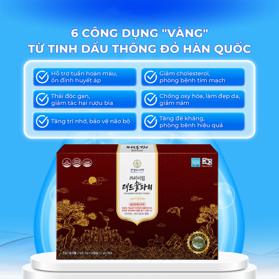 Công dụng vượt trội của Tinh Dầu Thông Đỏ Hàn Quốc
