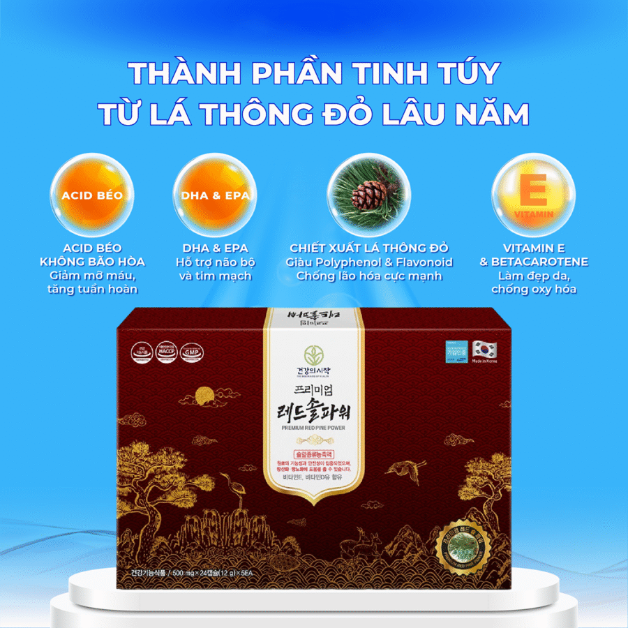 Thành phần chính của Tinh Dầu Thông Đỏ Hàn Quốc