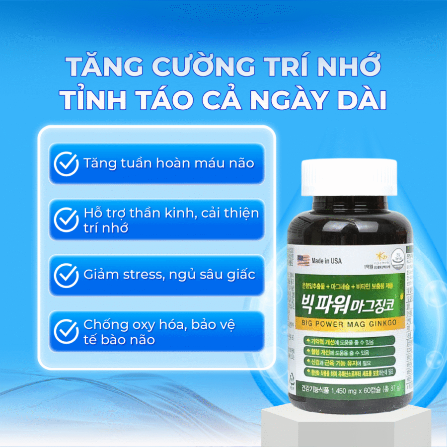Tăng cường trí nhớ và sức khỏe toàn diện