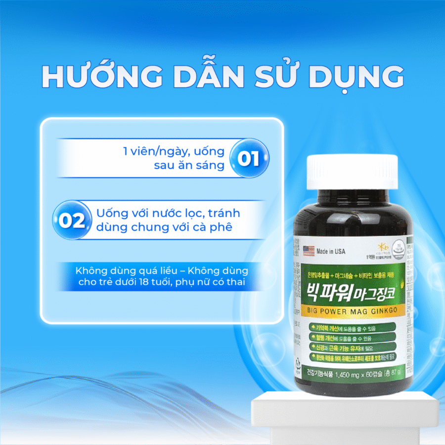 Cách dùng viên uống bổ não USA