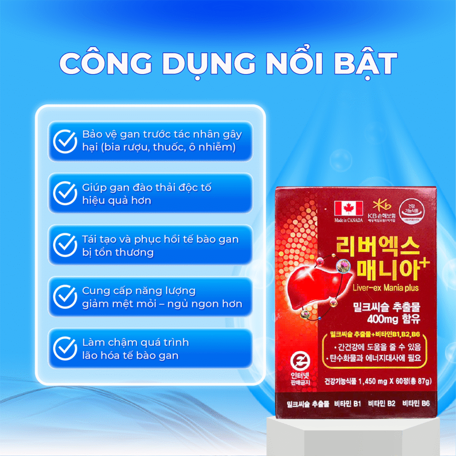 Thải độc gan đơn giản với viên uống bổ gan Canada