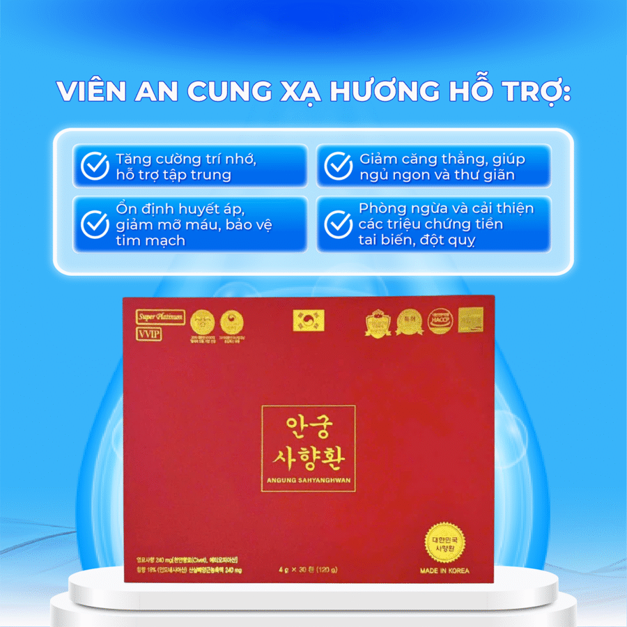 Công dụng vượt trội của Viên Uống Tăng Cường Sức Khỏe An Cung Xạ Hương