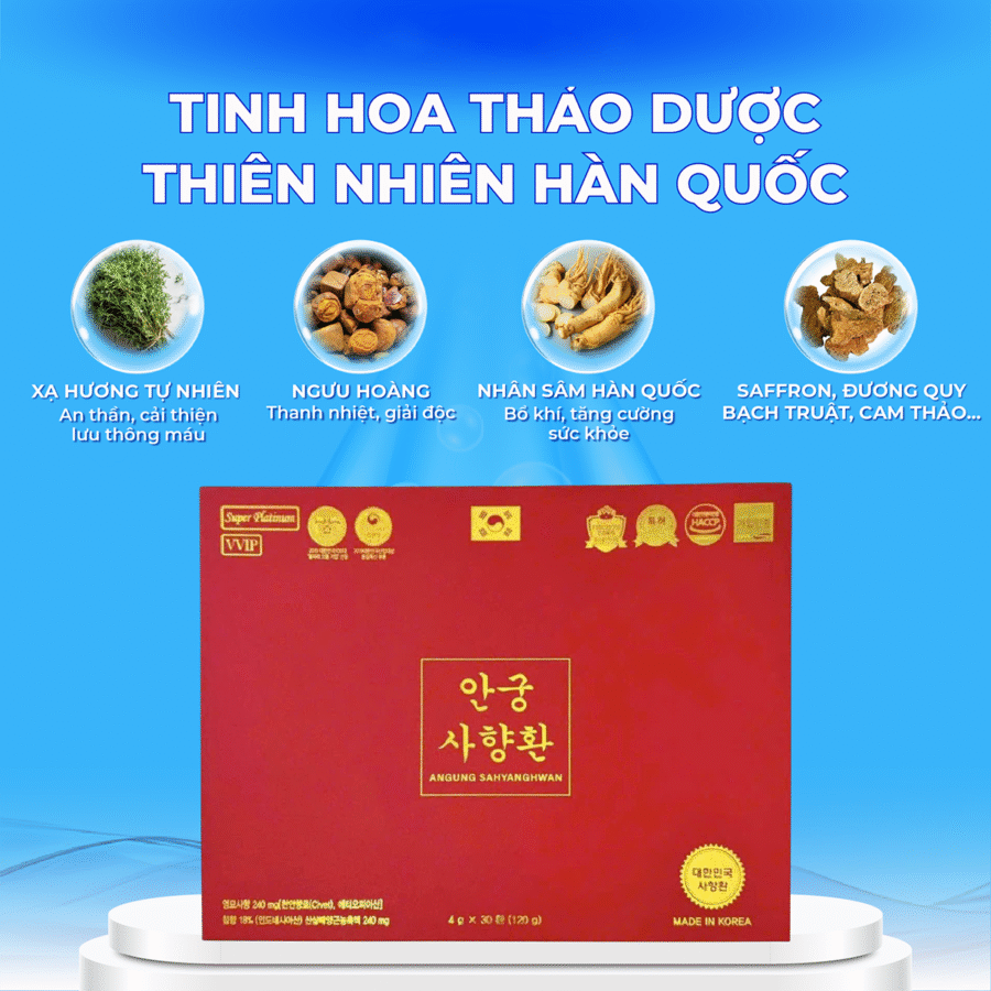 Thành phần chính của Viên Uống Tăng Cường Sức Khỏe An Cung Xạ Hương