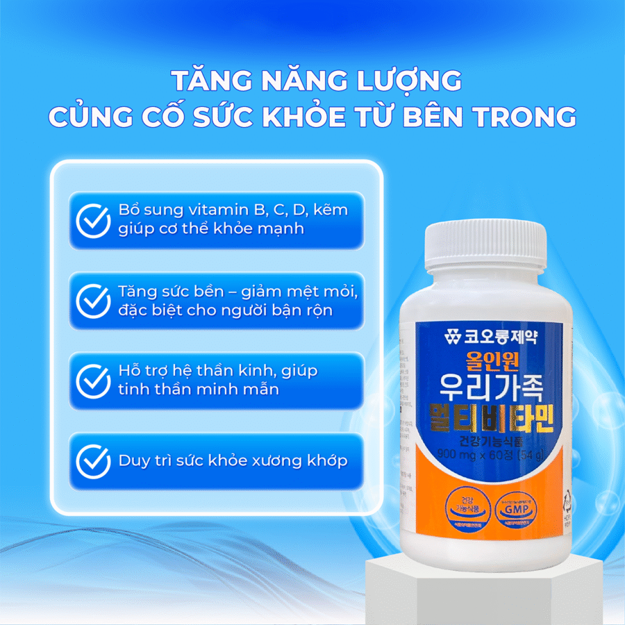 Công dụng vượt trội của Vitamin Tổng Hợp B C D B1 Zn