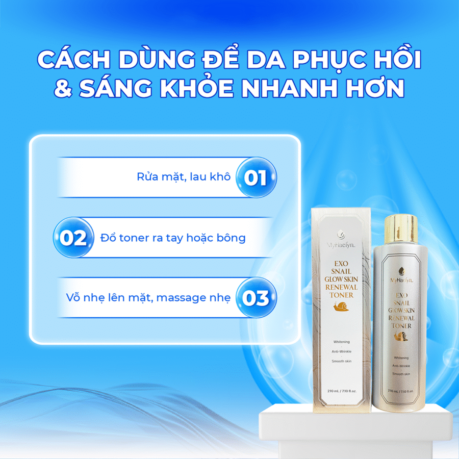 Hướng dẫn sử dụng Toner tinh chất ốc sên Exosome MyHaelyn hiệu quả